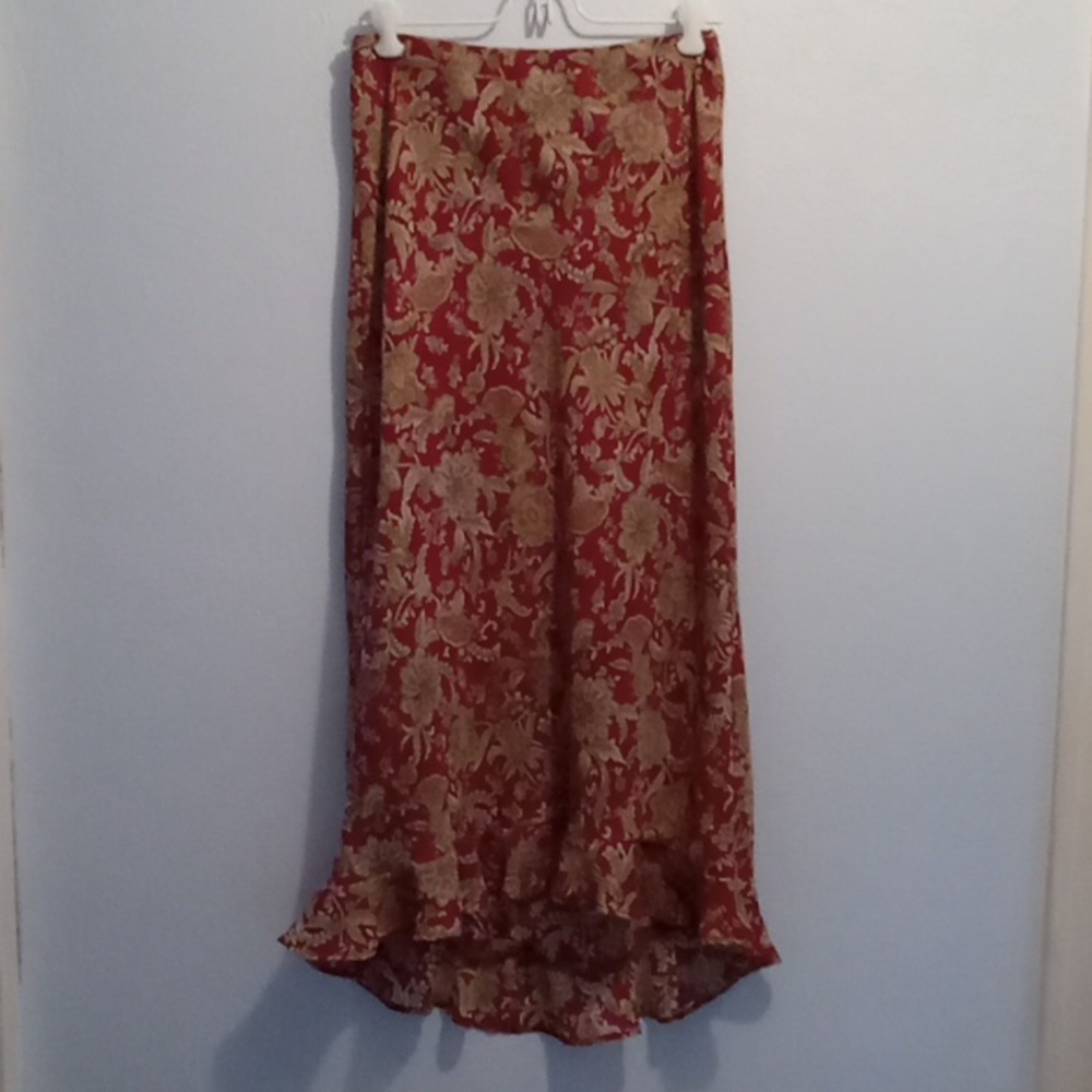 Jacobian print maxi skirt